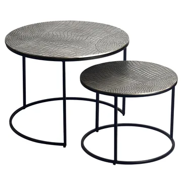 Galova Soffbord 60 cm Set om 2 - Guld och svart - Möbler - Bord & matgrupper - Soffbord