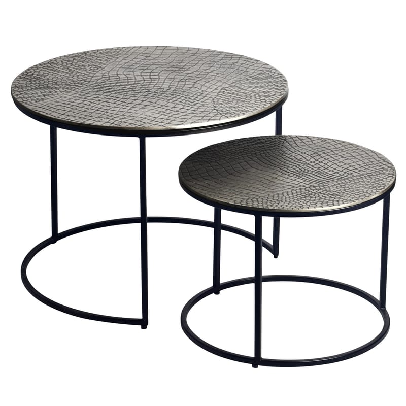 Galova Soffbord 60 cm Set om 2 - Guld och svart - Möbler - Bord & matgrupper - Soffbord