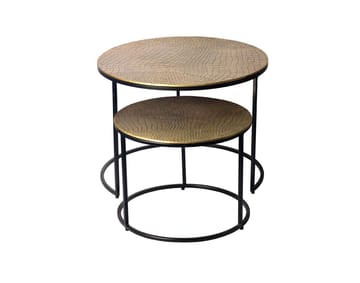 Galova Soffbord 60 cm Set om 2 - Silver och svart - Möbler - Bord & matgrupper - Soffbord