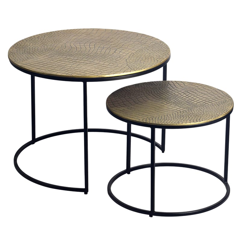 Galova Soffbord 60 cm Set om 2 - Silver och svart - Möbler - Bord & matgrupper - Soffbord