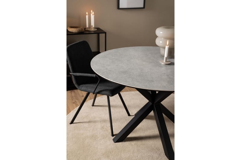 Ganesh Matbord 119 cm Rund - Grå - Möbler - Bord & matgrupper - Matbord & köksbord