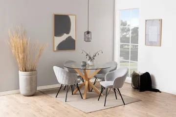 Ganesh Runt Matbord 119 cm i Glas - Transparent - Möbler - Bord & matgrupper - Matbord & köksbord