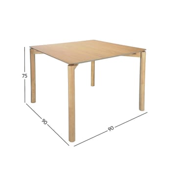 Gardenia Litet Kvadratiskt Matbord 90 cm i Trä med Ekutseende - Brun - Möbler - Bord & matgrupper - Matbord & köksbord