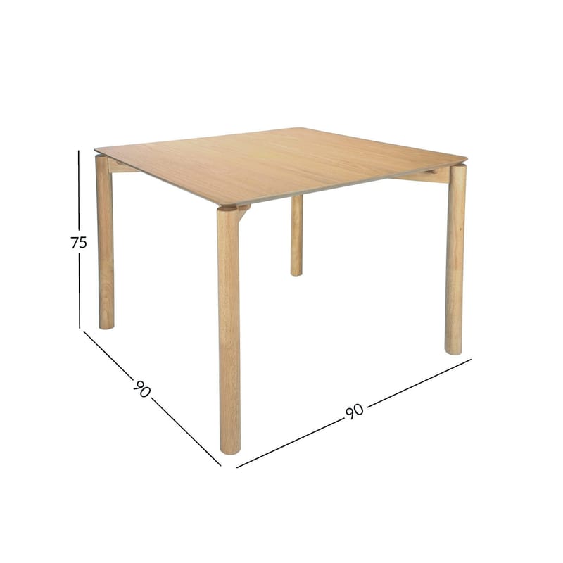 Gardenia Litet Kvadratiskt Matbord 90 cm i Trä med Ekutseende - Brun - Möbler - Bord & matgrupper - Matbord & köksbord