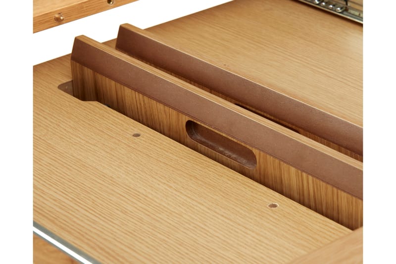 Gethin Runt Matbord 120 cm med Trä- och Ekutseende - Beige - Möbler - Bord & matgrupper - Matbord & köksbord