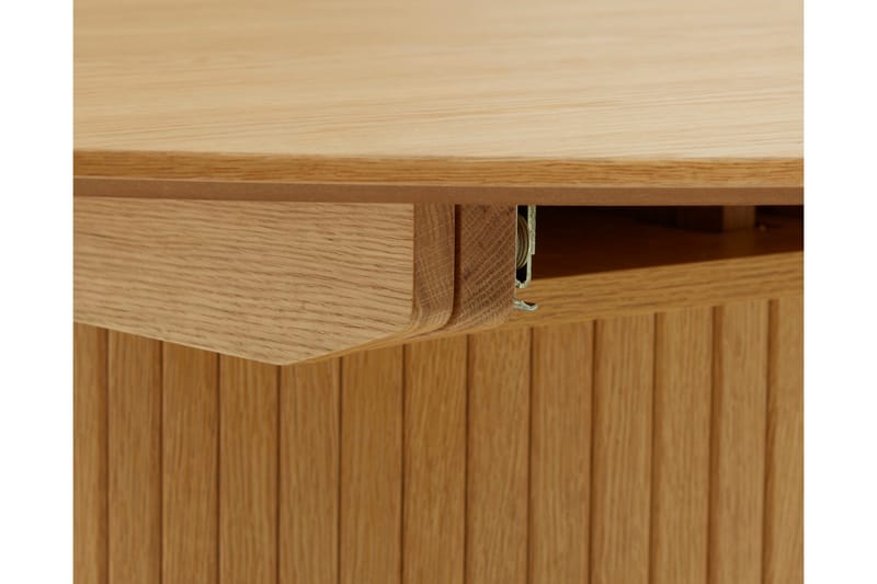Gethin Runt Matbord 120 cm med Trä- och Ekutseende - Beige - Möbler - Bord & matgrupper - Matbord & köksbord