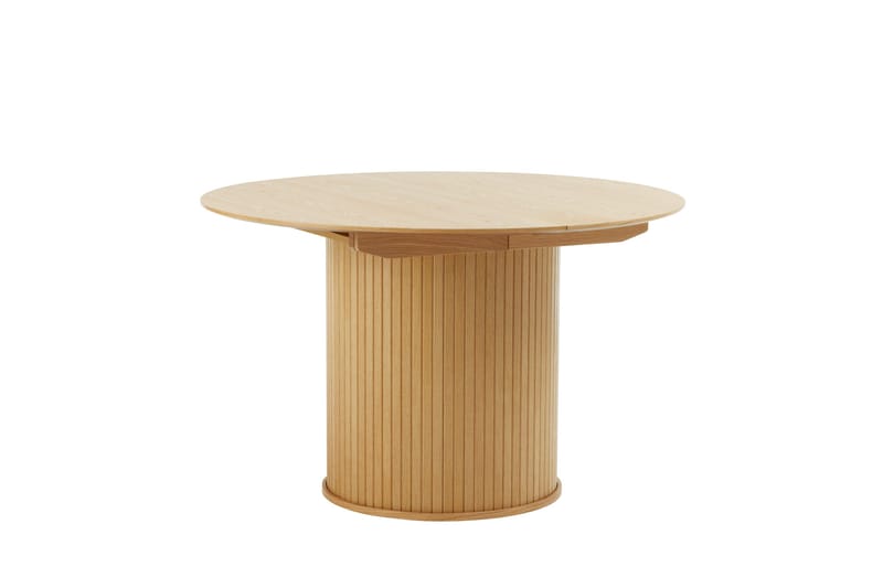 Gethin Runt Matbord 120 cm med Trä- och Ekutseende - Beige - Möbler - Bord & matgrupper - Matbord & köksbord