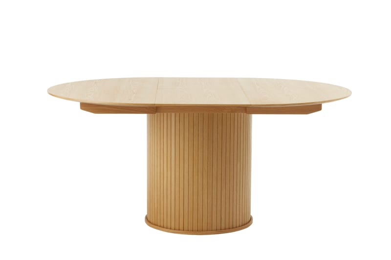 Gethin Runt Matbord 120 cm med Trä- och Ekutseende - Beige - Möbler - Bord & matgrupper - Matbord & köksbord