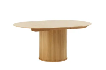 Gethin Runt Matbord 120 cm med Trä- och Ekutseende - Beige - Möbler - Bord & matgrupper - Matbord & köksbord