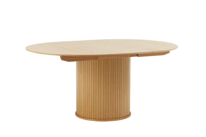 Gethin Runt Matbord 120 cm med Trä- och Ekutseende - Beige - Möbler - Bord & matgrupper - Matbord & köksbord