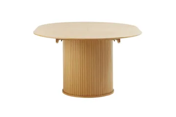 Gethin Runt Matbord 120 cm med Trä- och Ekutseende - Beige - Möbler - Bord & matgrupper - Matbord & köksbord