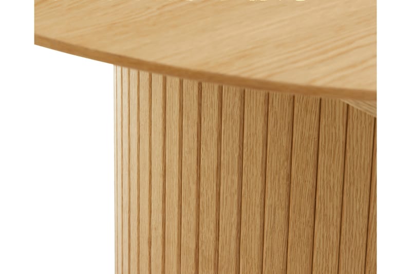 Gethin Runt Matbord 120 cm med Trä- och Ekutseende - Beige - Möbler - Bord & matgrupper - Matbord & köksbord