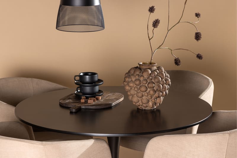 Glade Matgrupp 100 cm Rund med 4 Berit stolar - Beige - Möbler - Bord & matgrupper - Matgrupper