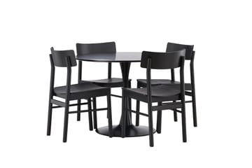 Gladiusa Matbord 100x74 cm Runt med 4 Montros Matstol - Möbler - Bord & matgrupper - Matgrupper