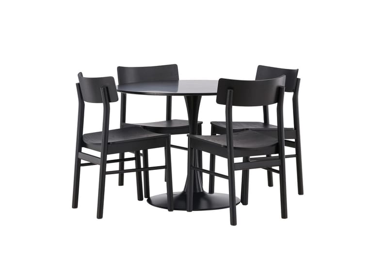 Gladiusa Matbord 100x74 cm Runt med 4 Montros Matstol - Möbler - Bord & matgrupper - Matgrupper