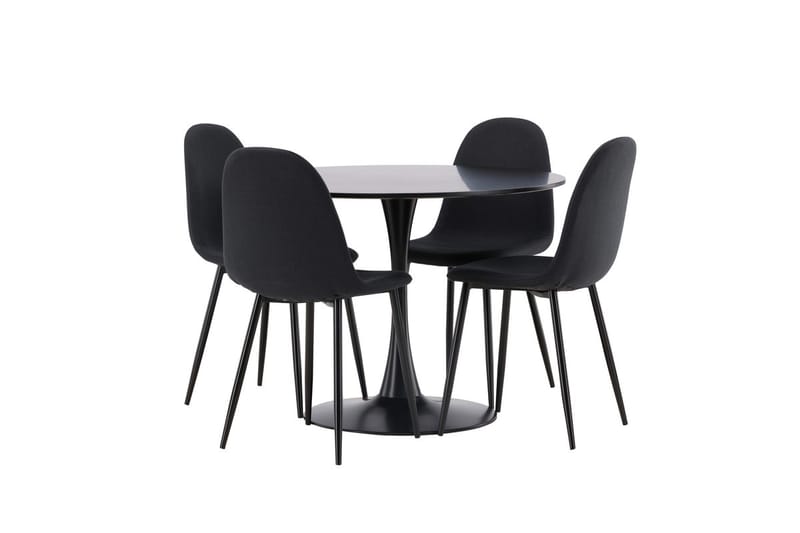 Gladiusa Matbord 100x74 cm Runt med 4 Polar Matstol - Möbler - Bord & matgrupper - Matgrupper
