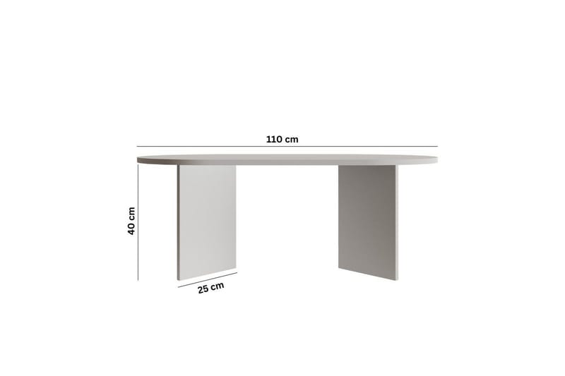 Glenure Soffbord 110 cm - Vit - Möbler - Bord & matgrupper - Soffbord