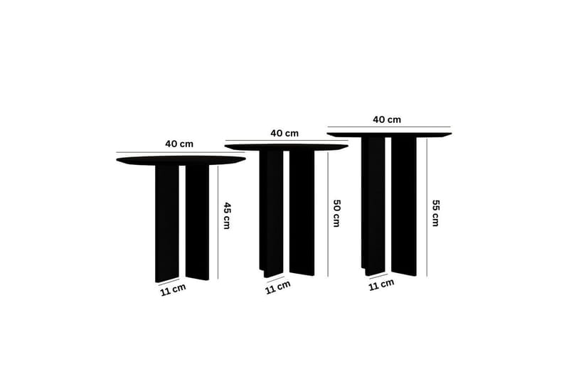 Glenure Soffbord 40 cm - Svart - Möbler - Bord & matgrupper - Soffbord