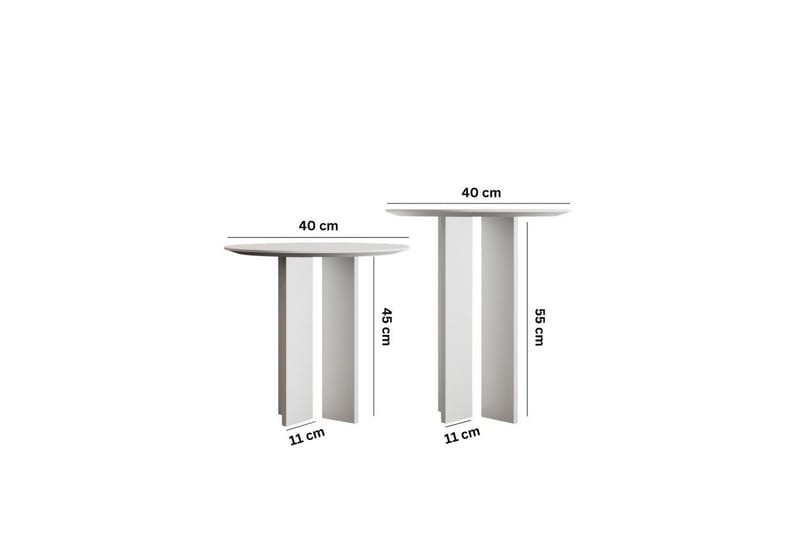 Glenure Soffbord 40 cm - Vit - Möbler - Bord & matgrupper - Soffbord