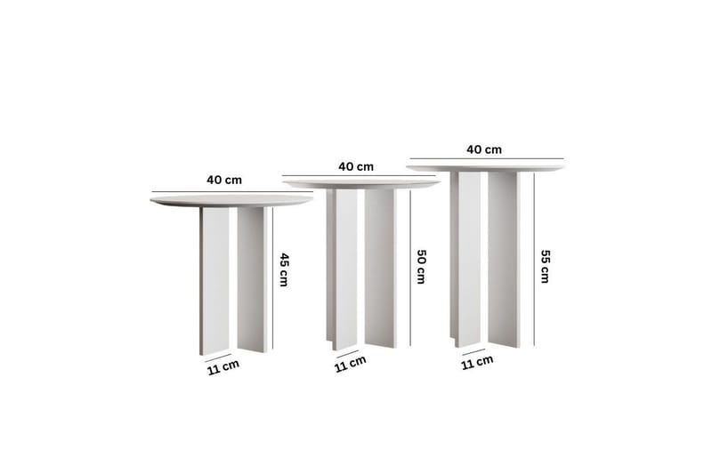 Glenure Soffbord 40 cm - Vit - Möbler - Bord & matgrupper - Soffbord