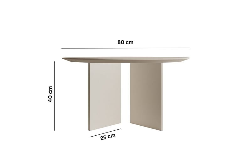 Glenure Soffbord 80 cm - Cremevit - Möbler - Bord & matgrupper - Soffbord