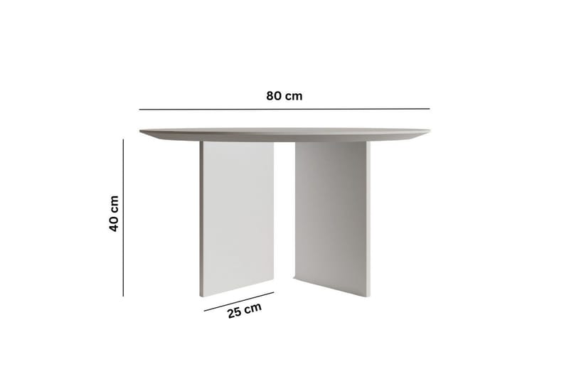 Glenure Soffbord 80 cm - Vit - Möbler - Bord & matgrupper - Soffbord