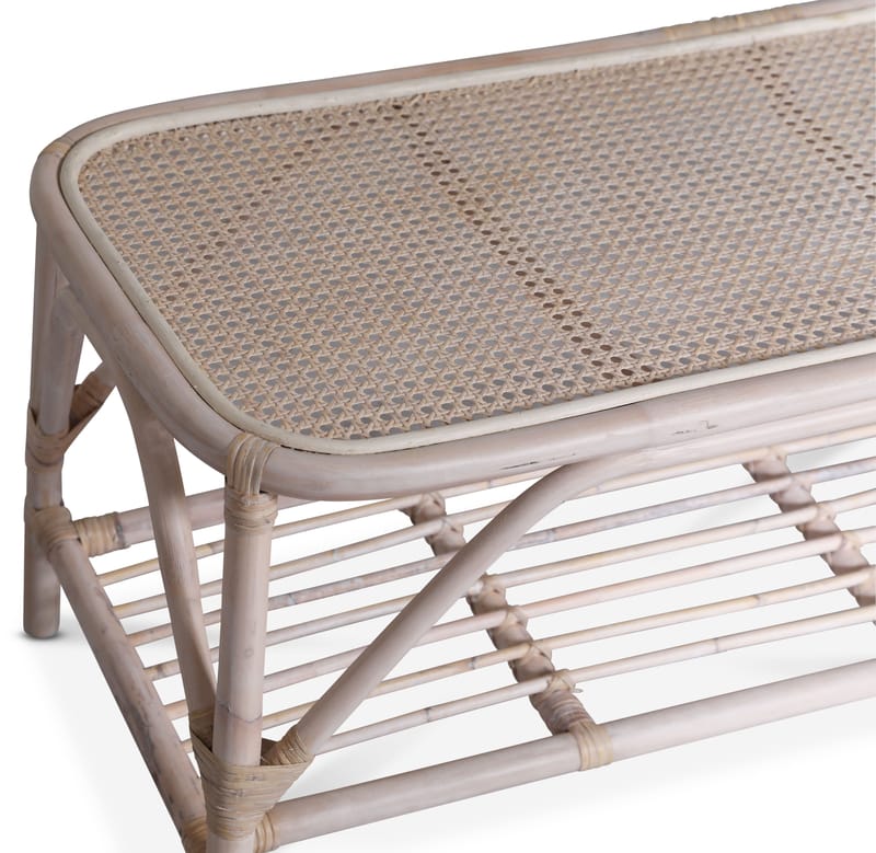 Glory Webbing soffbord i rotting 110 x 50 cm - Whitewash - Whitewash - Möbler - Bord & matgrupper - Soffbord