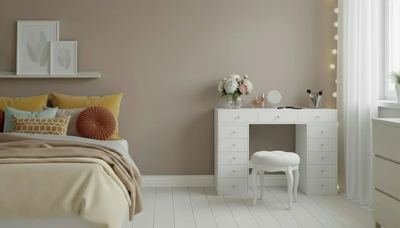 Glow Stort sminkbord utan spegel - Förvaring med lådor 120 cm - Vit - Möbler - Bord & matgrupper - Sminkbord & toalettbord