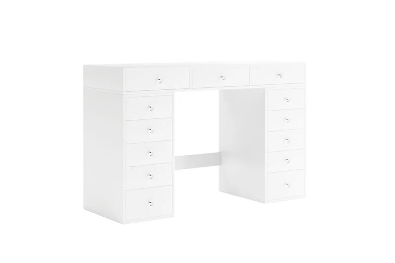 Glow Stort sminkbord utan spegel - Förvaring med lådor 120 cm - Vit - Möbler - Bord & matgrupper - Sminkbord & toalettbord