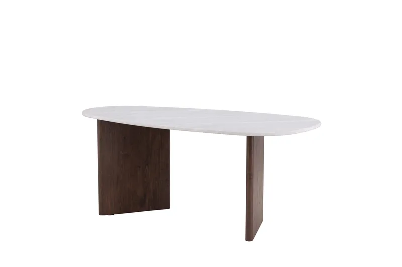 Grönvik Asymmetriskt Matbord 180 cm med Valnöts- och Betongutseende - Beige - Möbler - Bord & matgrupper - Matbord & köksbord