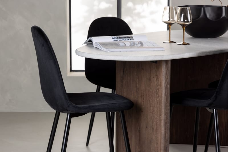 Grönvik Matgrupp 180 cm Oval med 4 Polar Stolar - Mocca - Möbler - Bord & matgrupper - Matgrupper
