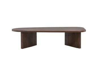 Grönvik Ovalt Soffbord 130x65 cm - Mörkbrunt / Valnöt / Trä - Möbler - Bord & matgrupper - Soffbord
