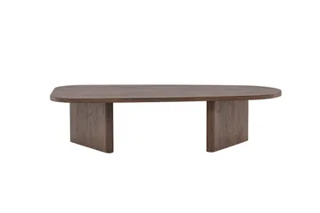 Grönvik Ovalt Soffbord 130x65 cm - Mörkbrunt/Valnöt/Trä - Möbler - Bord & matgrupper - Soffbord