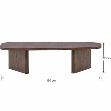 Grönvik Ovalt Soffbord 130x65 cm med Trä- och Valnötsutseende - Brun - Möbler - Bord & matgrupper - Soffbord
