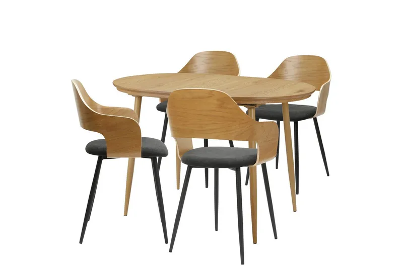 Graham Matgrupp 4-sits - Brun - Möbler - Bord & matgrupper - Matgrupper