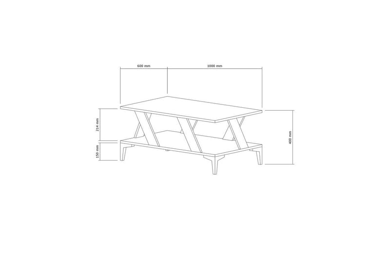 Gralen Soffbord 100 cm - Antracit/Natur - Möbler - Bord & matgrupper - Soffbord