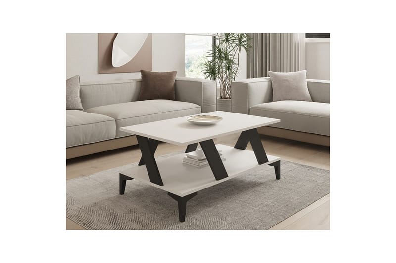 Gralen Soffbord 100 cm - Antracit/Vit - Möbler - Bord & matgrupper - Soffbord