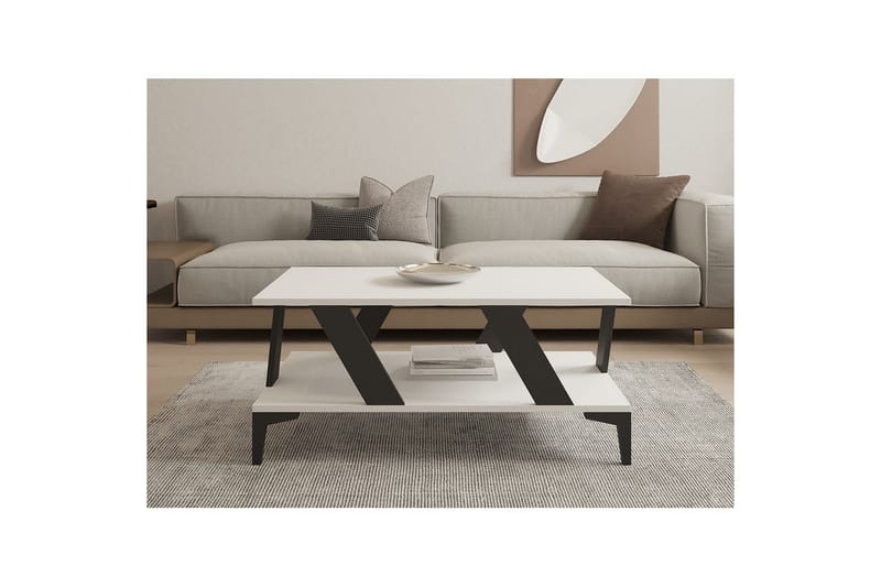 Gralen Soffbord 100 cm - Antracit/Vit - Möbler - Bord & matgrupper - Soffbord