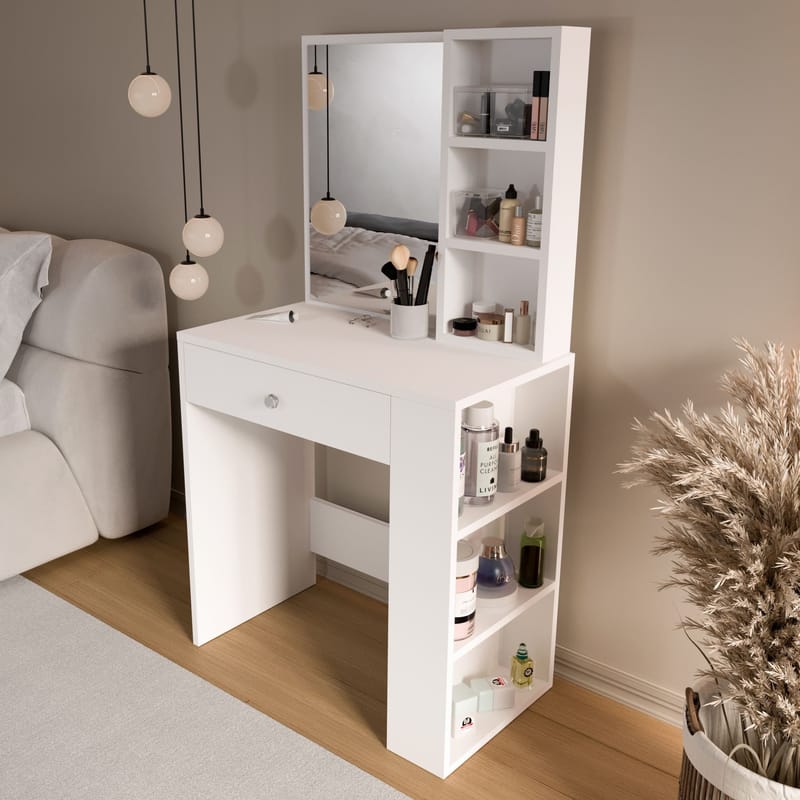 Gravo Sminkbord 69,4x135x40 cm - Vit - Möbler - Bord & matgrupper - Sminkbord & toalettbord