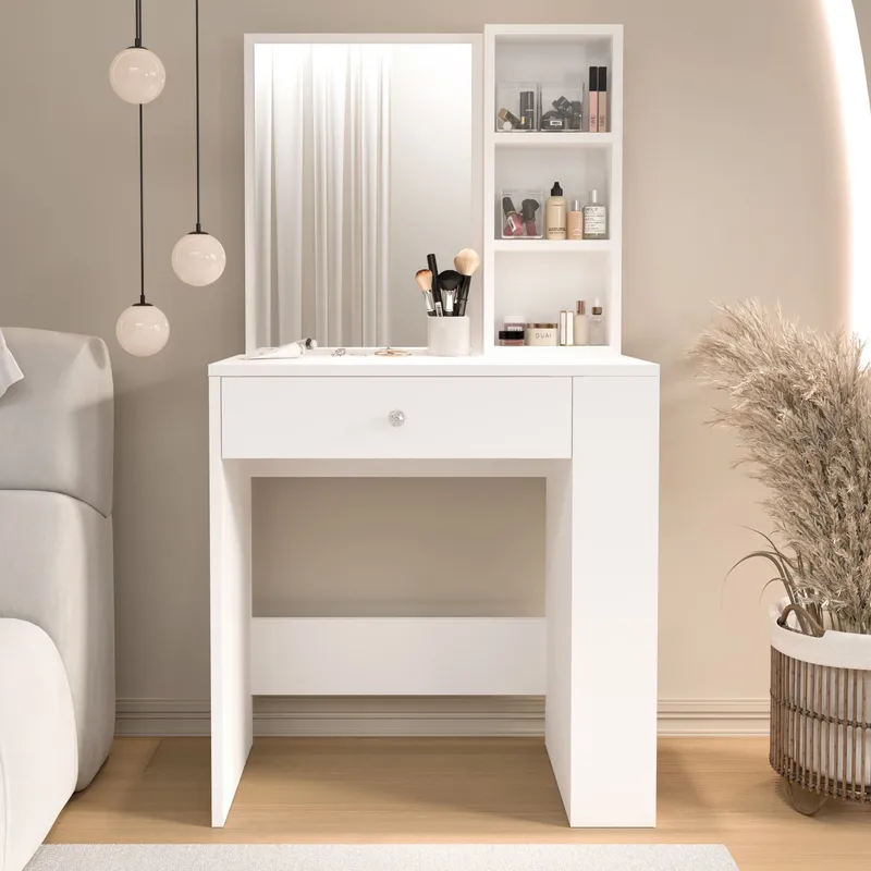 Gravo Sminkbord 69,4x135x40 cm - Vit - Möbler - Bord & matgrupper - Sminkbord & toalettbord