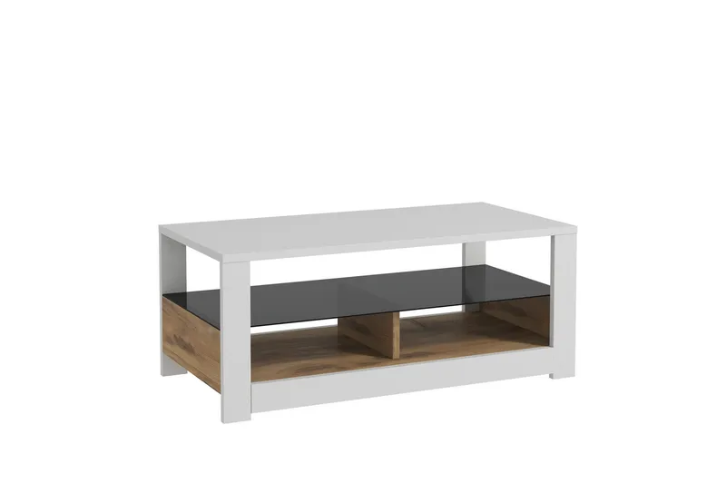 Griselda Soffbord 90 cm, Vit/Ek