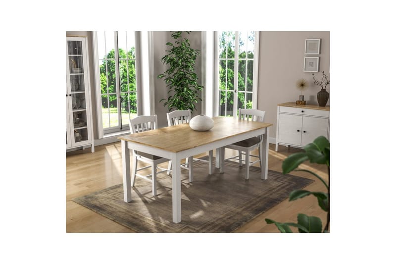Gulbahar Matbord 180 cm Rektangulär - Natur/Vit - Möbler - Bord & matgrupper - Matbord & köksbord