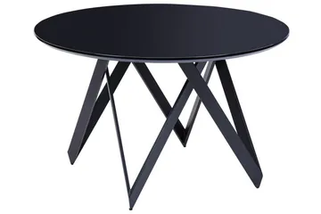 Gunden Runt Matbord 120 cm med Metallutseende - Svart - Möbler - Bord & matgrupper - Matbord & köksbord