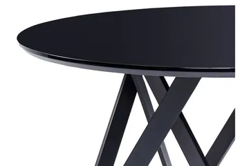 Gunden Runt Matbord 120 cm med Metallutseende - Svart - Möbler - Bord & matgrupper - Matbord & köksbord