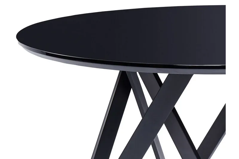 Gunden Runt Matbord 120 cm med Metallutseende - Svart - Möbler - Bord & matgrupper - Matbord & köksbord