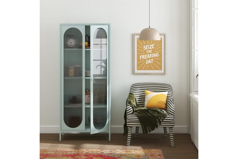 Högskåp Luna Himmelsblå - Himmelsblå - Förvaring - Skåp - Vitrinskåp