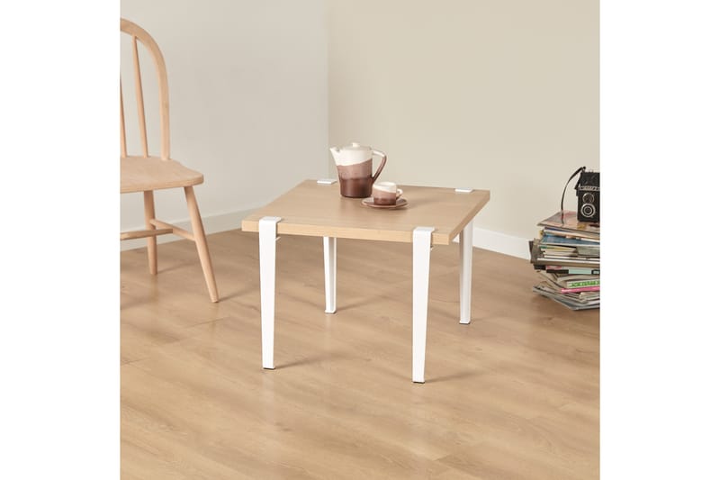 Halicheron Soffbord 60x60 cm Brun/Vit - Hanah Home - Möbler - Bord & matgrupper - Soffbord