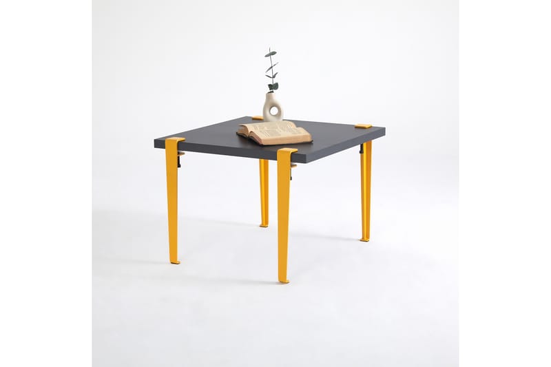 Halicheron Soffbord 60x60 cm Svart/Gul - Hanah Home - Möbler - Bord & matgrupper - Soffbord