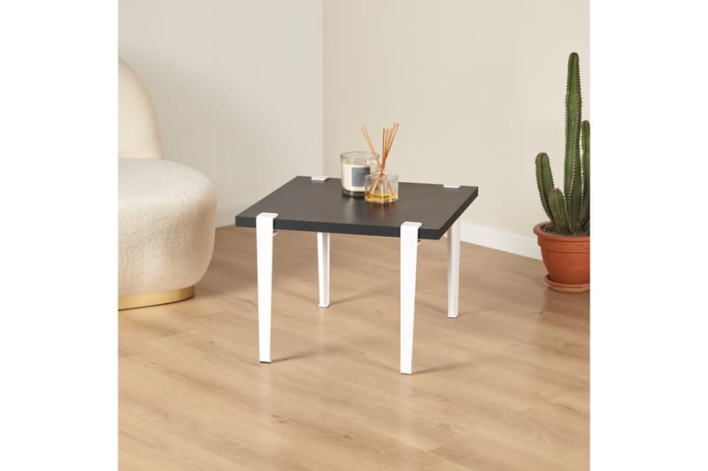 Halicheron Soffbord 60x60 cm Svart/Vit - Hanah Home - Möbler - Bord & matgrupper - Soffbord