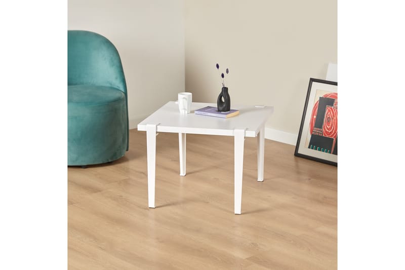 Halicheron Soffbord 60x60 cm Vit - Hanah Home - Möbler - Bord & matgrupper - Soffbord